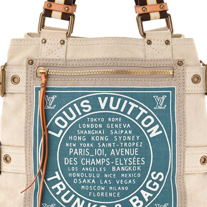 Louis Vuitton Toile Globe Shopper Cabas MM Blue 8 of 10
