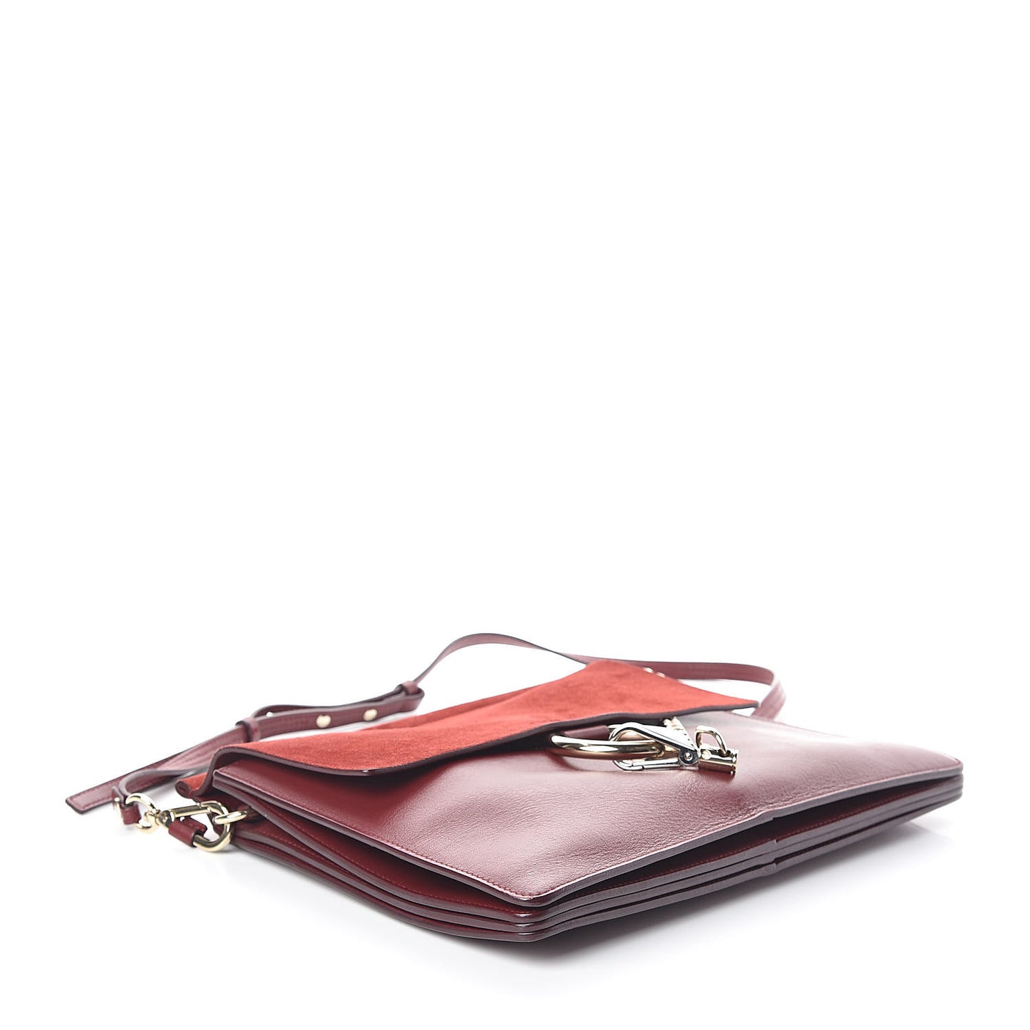 Calfskin Suede Medium Faye Shoulder Bag Plum Purple