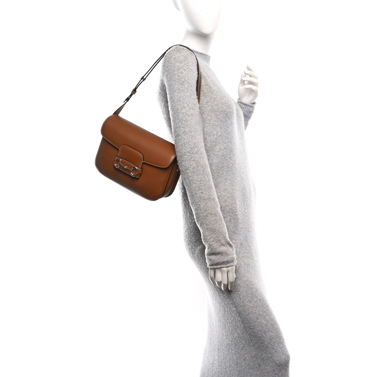 Arabella Calfskin Horsebit 1955 Soft Small Shoulder Bag Sundial