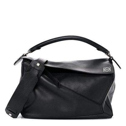 Loewe Calfskin Medium Puzzle Bag Black 1 of 14