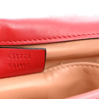 Gucci Nappa Pearl Studded Mini Queen Margaret Broadway Shoulder Bag Hibiscus Red 7 of 12