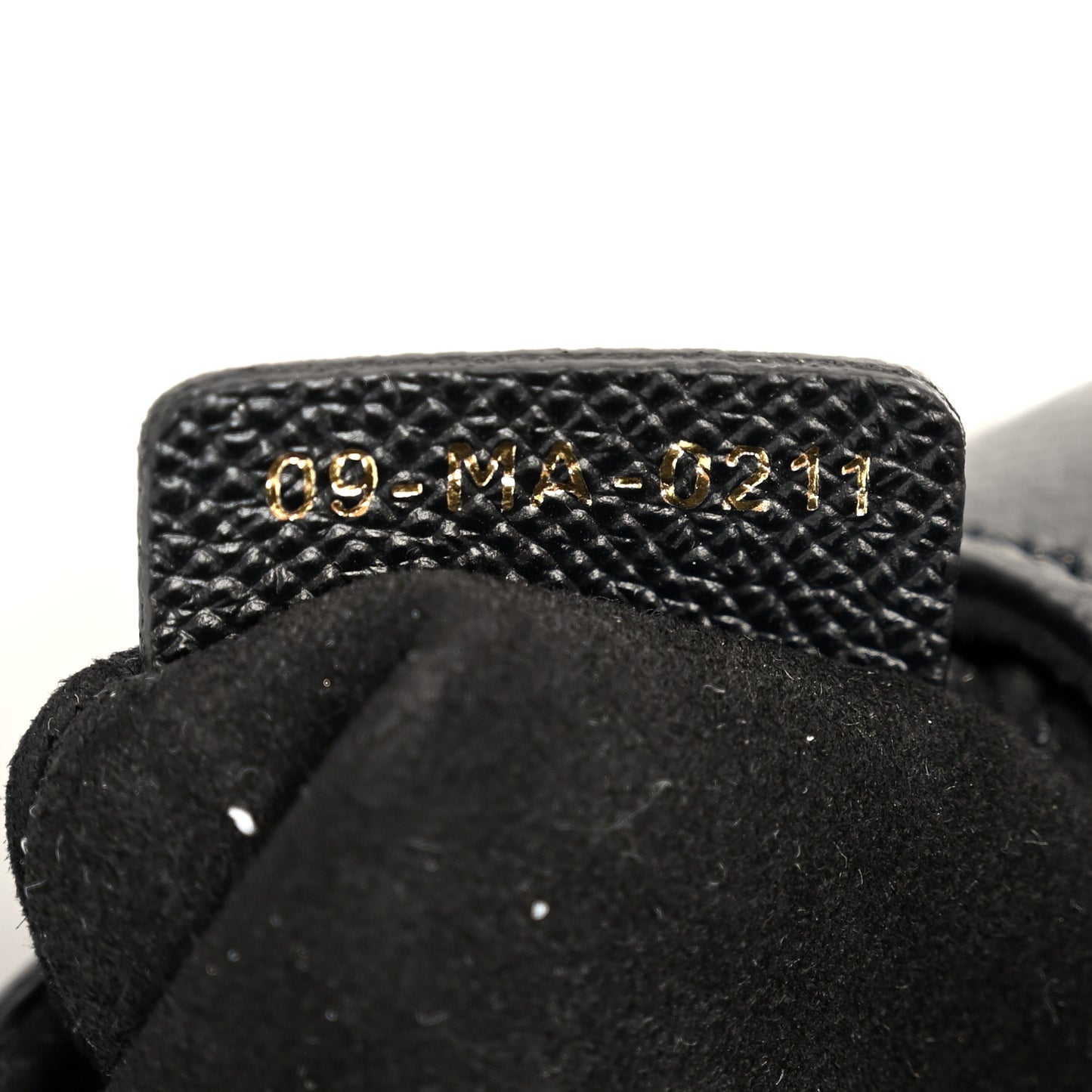 Grained Calfskin Mini Saddle Bag Black