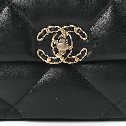Chanel Lambskin Quilted Large Chanel 19 Flap Black 8 of 9