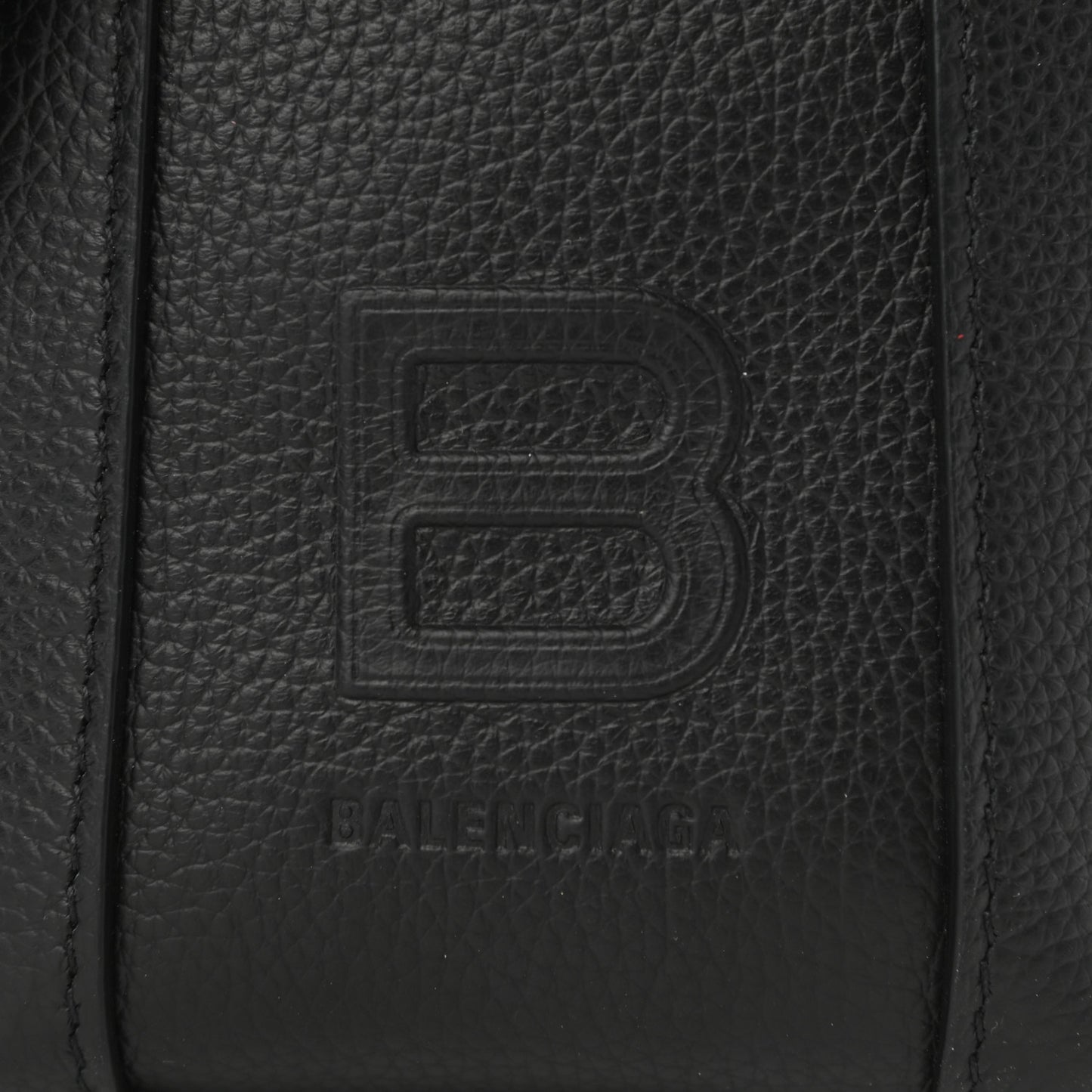 Calfskin Hourglass Phone Holder Bag Black