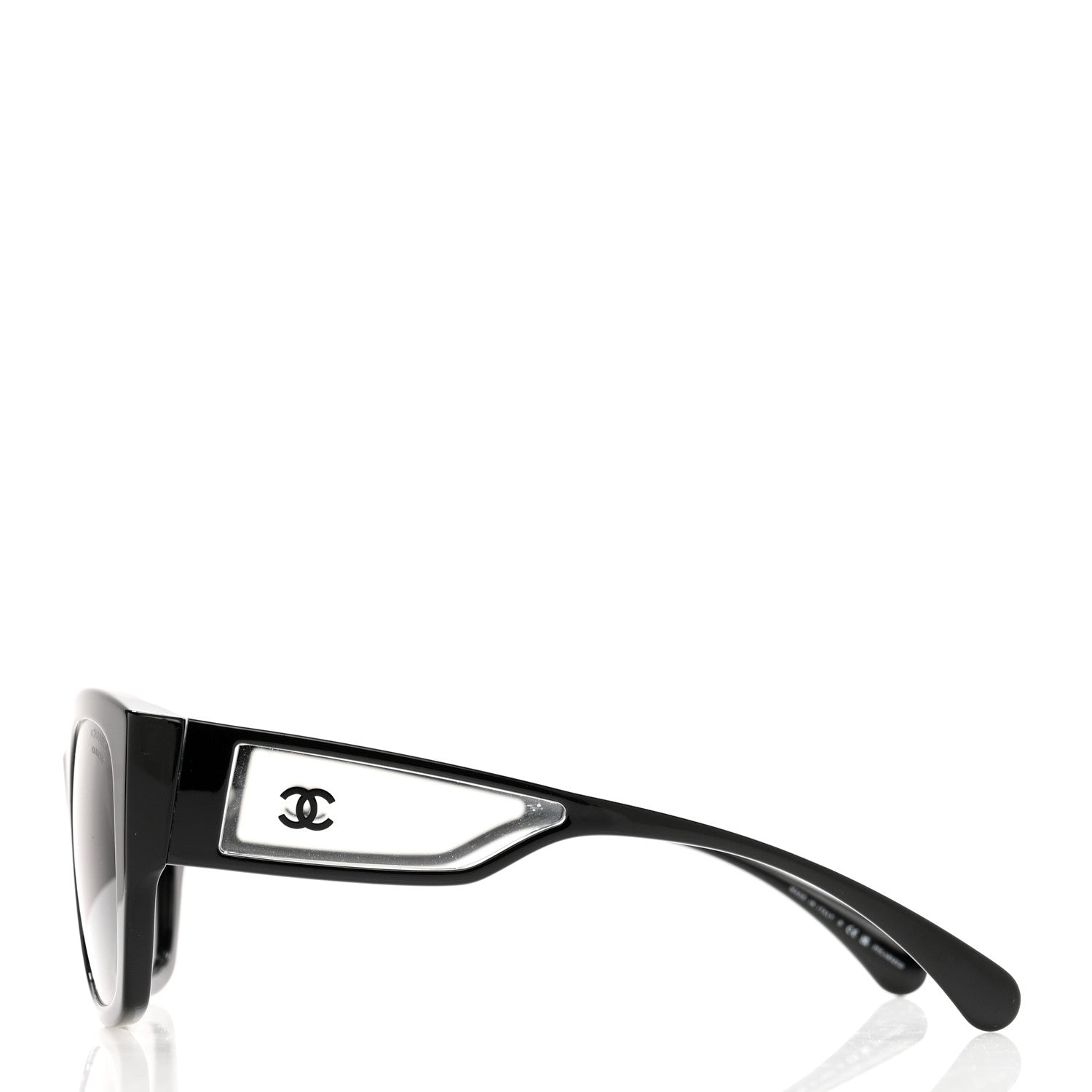 Chanel Acetate Polarized Butterfly Signature CC Sunglasses 5429 Black 3 of 8