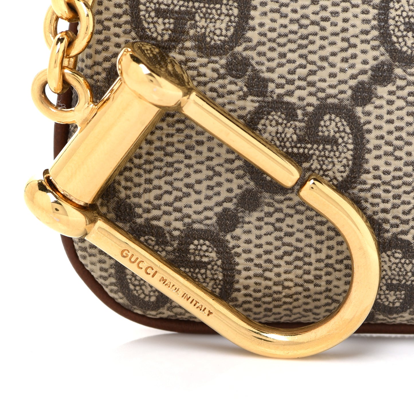 GG Supreme Monogram Key Case Brown