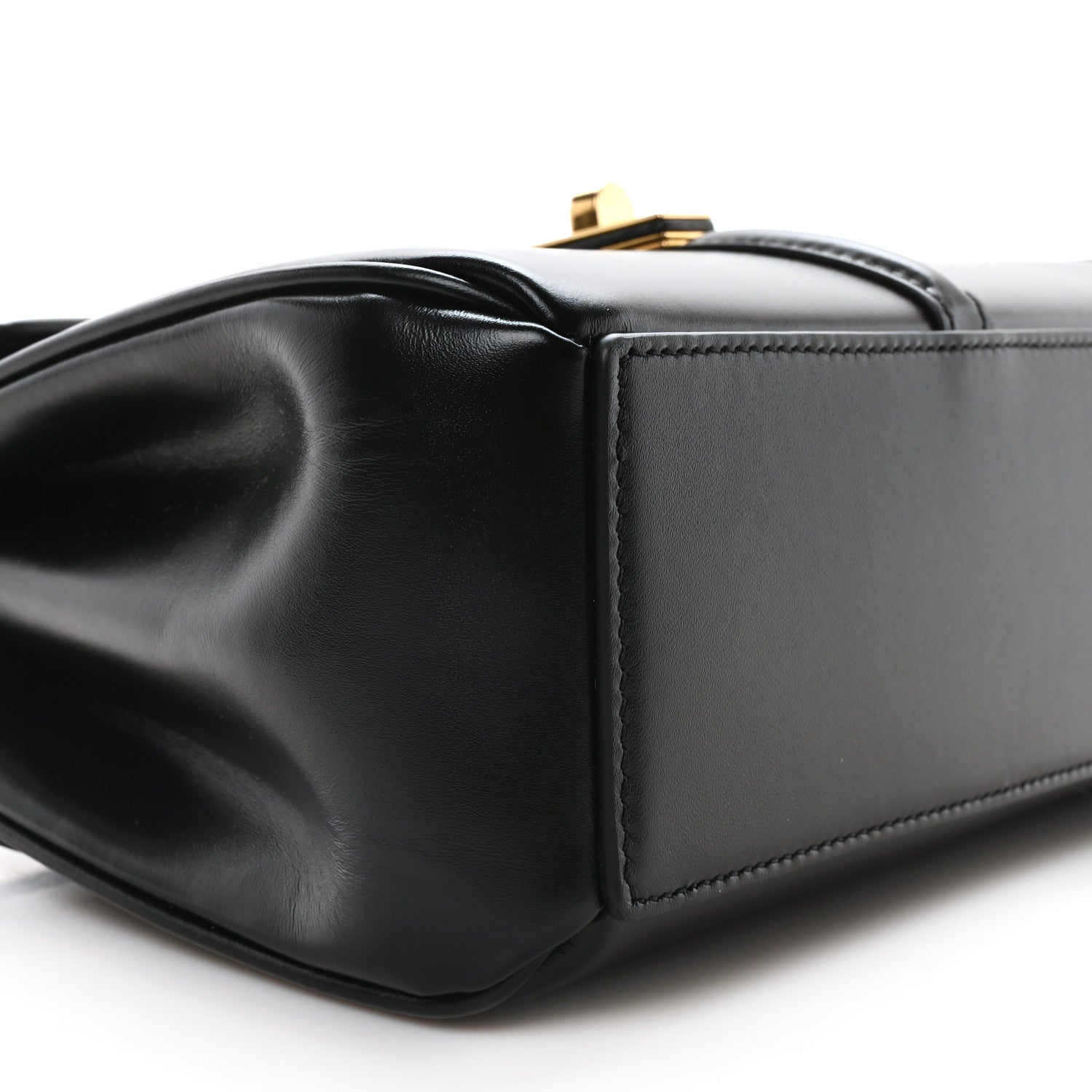 Celine Satinated Calfskin Mini 16 Top Handle Bag Black 9 of 10