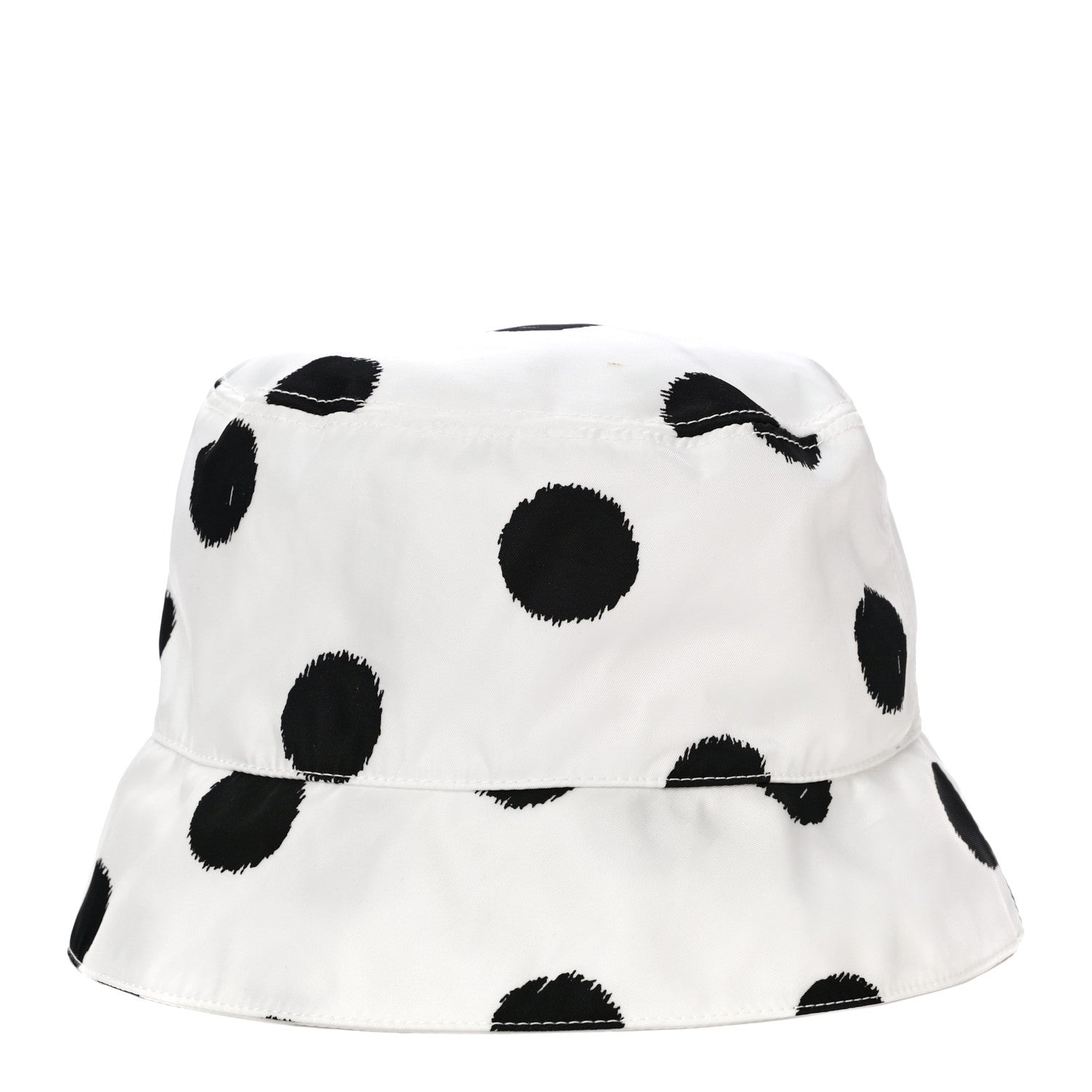 Prada Re-Nylon Triangle Printed Womens Bucket Hat M White Black 3 of 9
