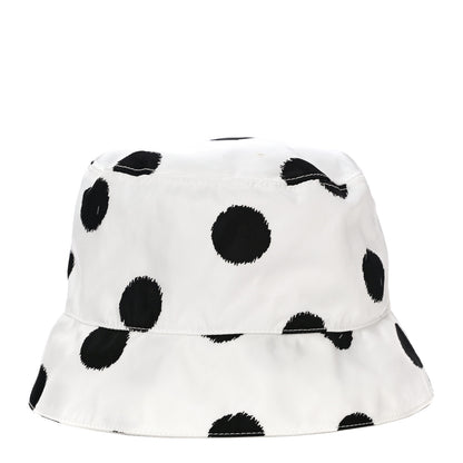 Prada Re-Nylon Triangle Printed Womens Bucket Hat M White Black 3 of 9
