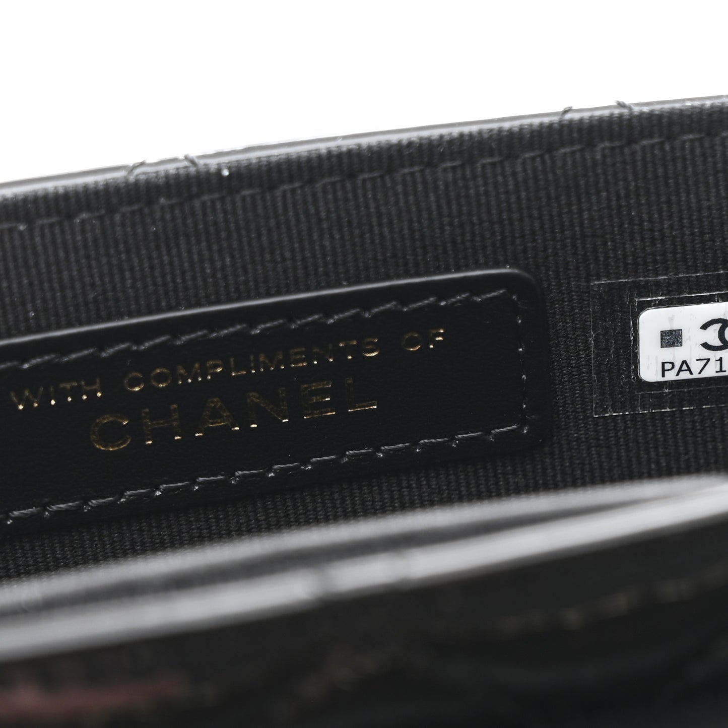 Patent Calfskin Quilted Mini Clutch Black