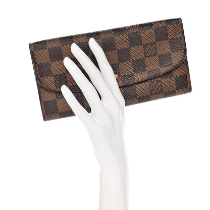 Louis Vuitton Damier Ebene Emilie Wallet Red 2 of 11