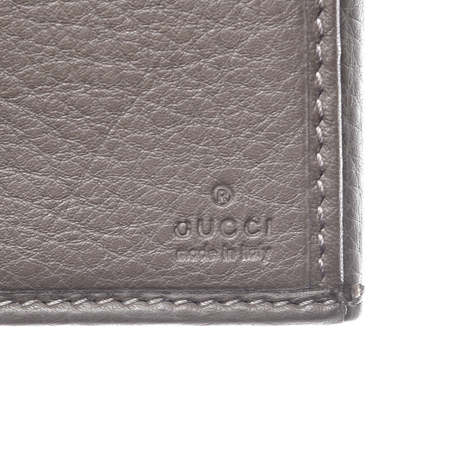 Gucci Pebbled Calfskin Greenwich Wallet Grey 7 of 9