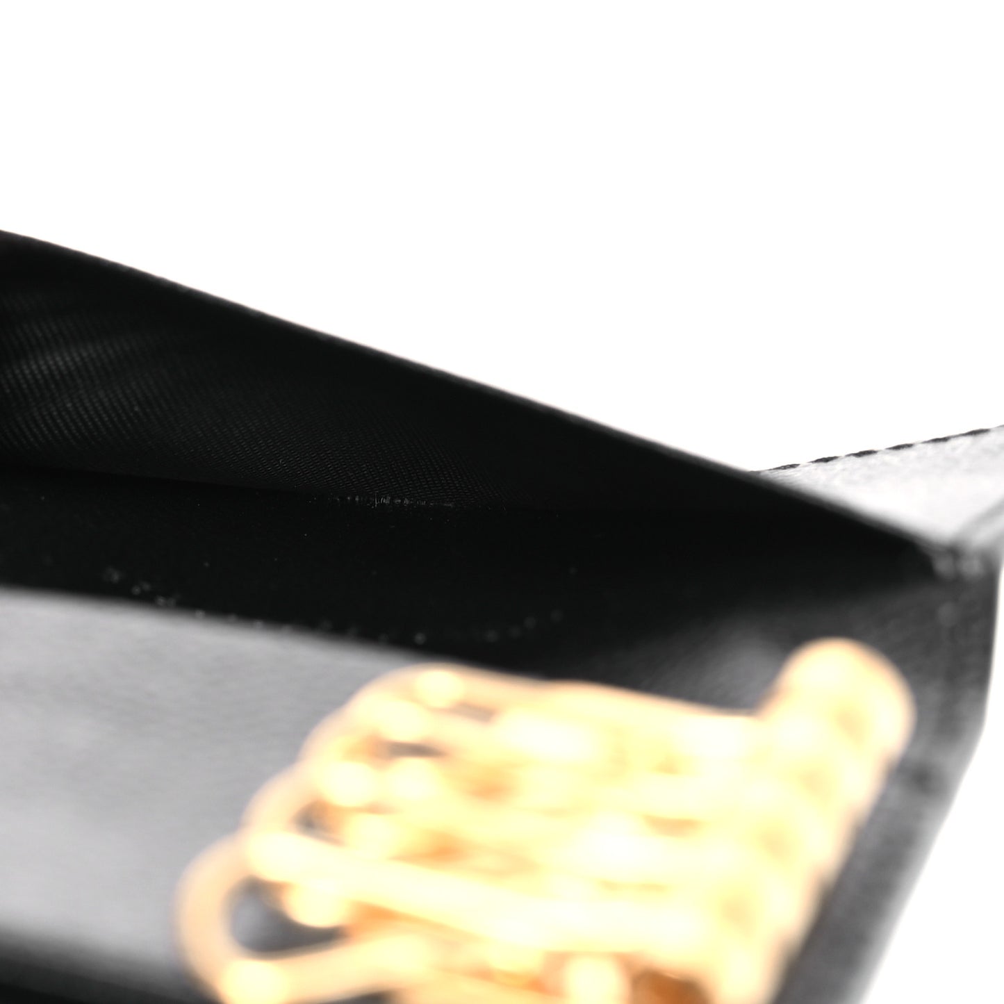 Grain de Poudre Monogram Slim Key Case Black