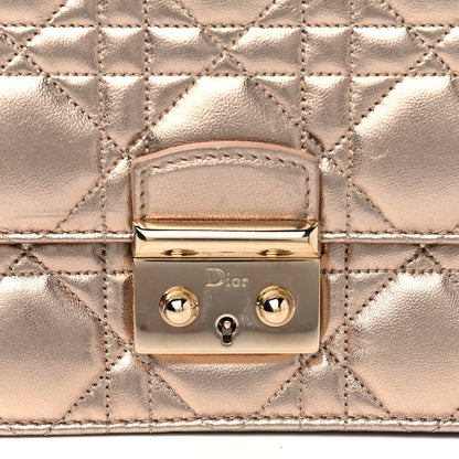 Christian Dior Metallic Lambskin Cannage Miss Dior Promenade Pouch Gold 5 of 5