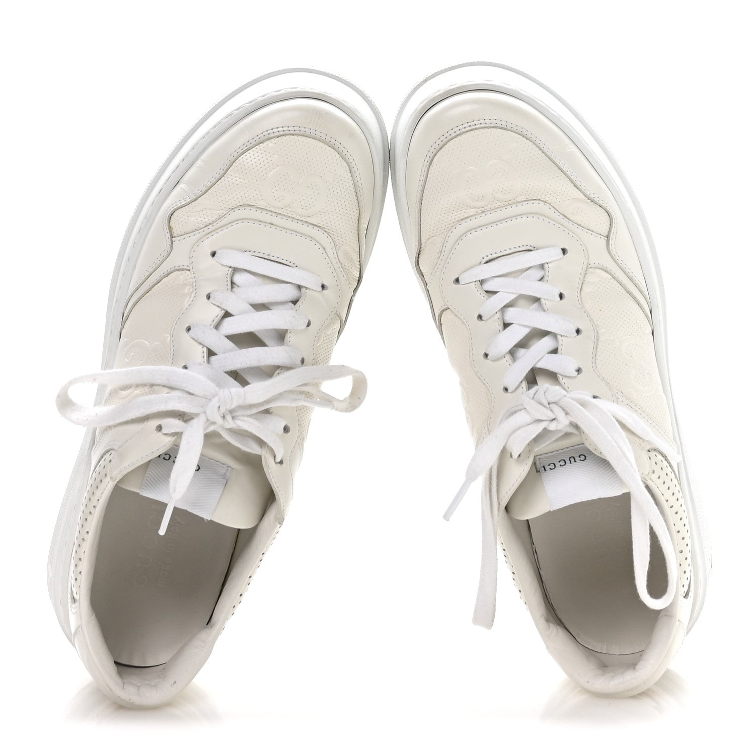 い*ん様 GUCCI BOATREK Dad sneaker【本物保証】 Gucci Calfskin GG Tennis Embossed Perforated Mens Interlocking G