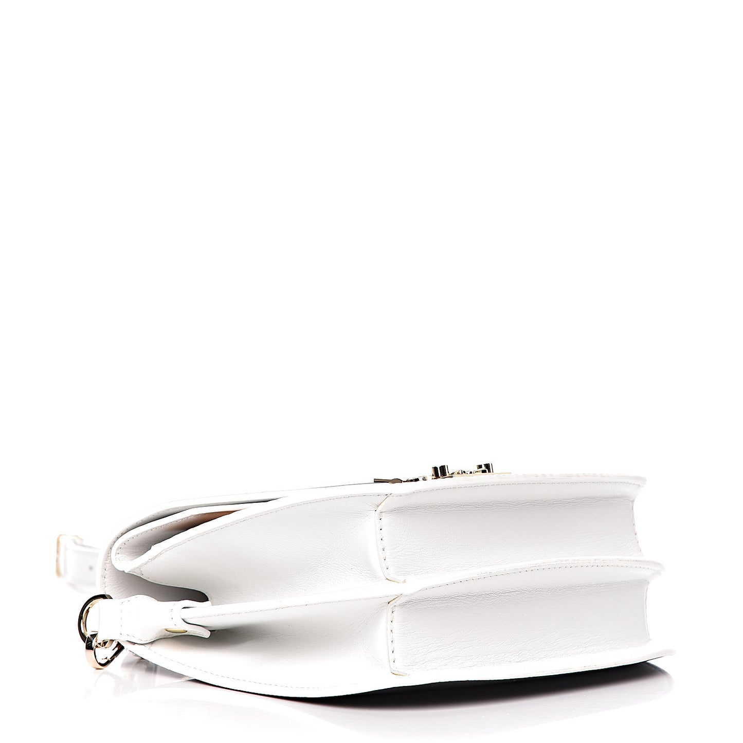 Visetos Calfskin Small Patricia Crossbody Bag Cognac Black White