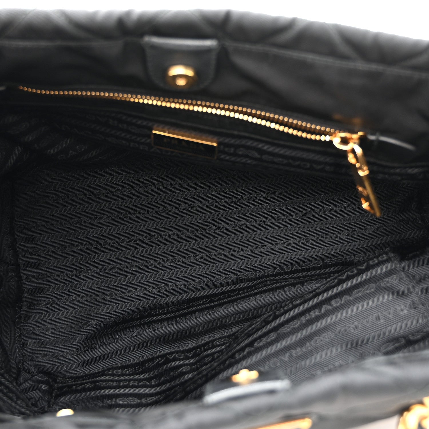 Prada Nylon Tessuto Impuntu Quilted Tote Black 5 of 10