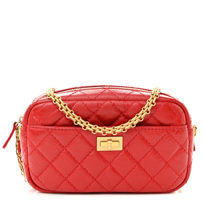 Chanel Aged Calfskin Quilted Mini Reissue Camera Case Red 1 of 11