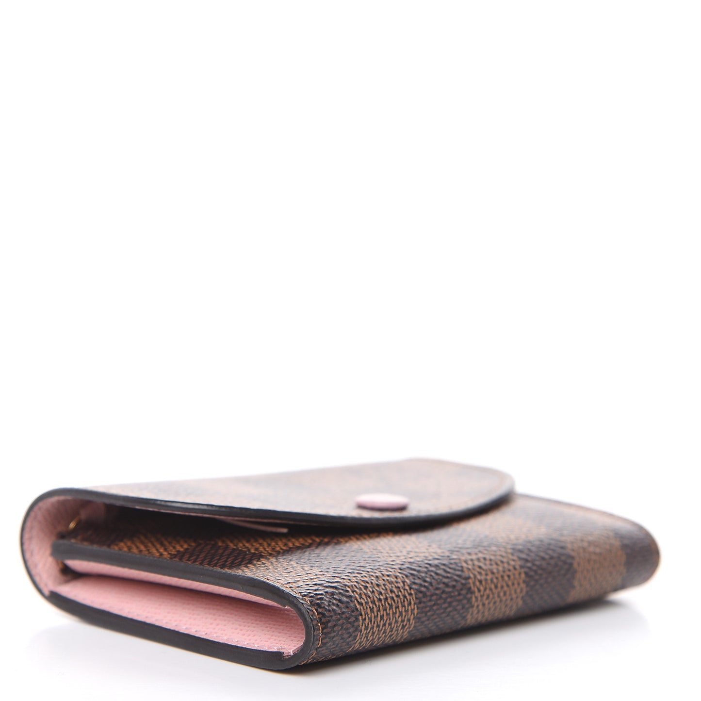 Damier Ebene Rosalie Coin Purse Rose Ballerine