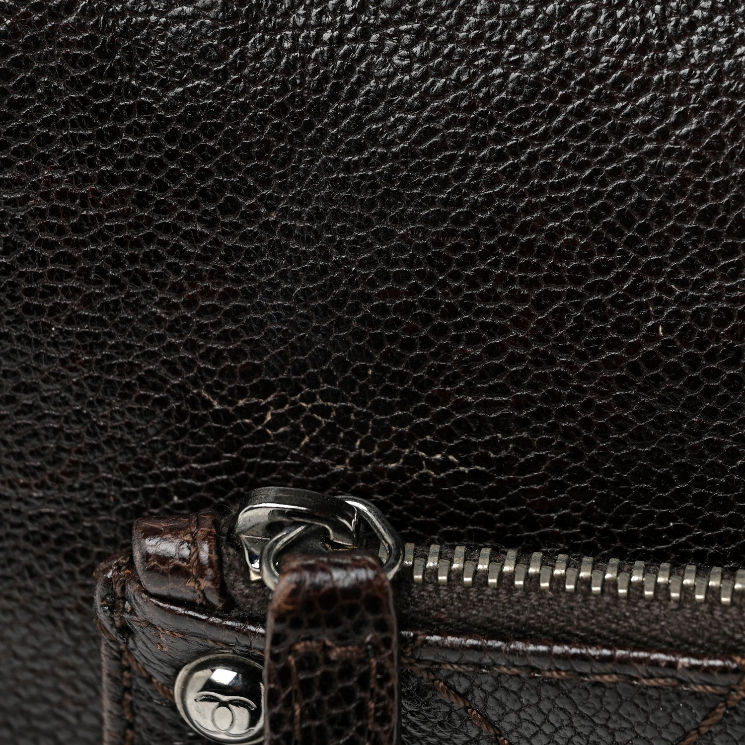Chanel Glazed Caviar Small Pocket In The City Shoulder Bag Brown 22 of 26