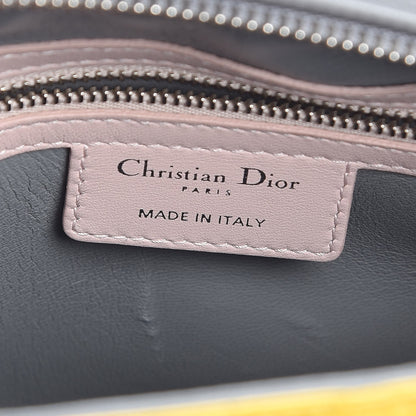 Christian Dior Lambskin Cannage Medium Tri-Color Lady Dior Bright Yellow 6 of 8