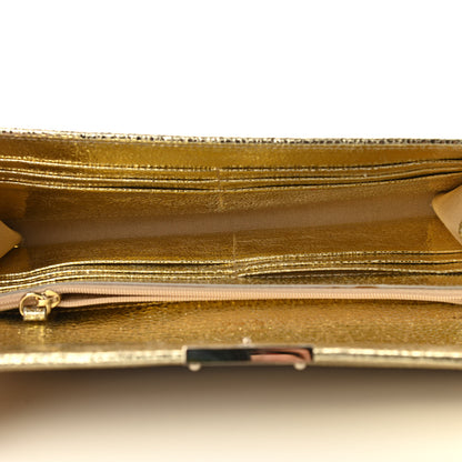 Jimmy Choo Glitter Fabric Reese Clutch Wallet Metallic 5 of 9
