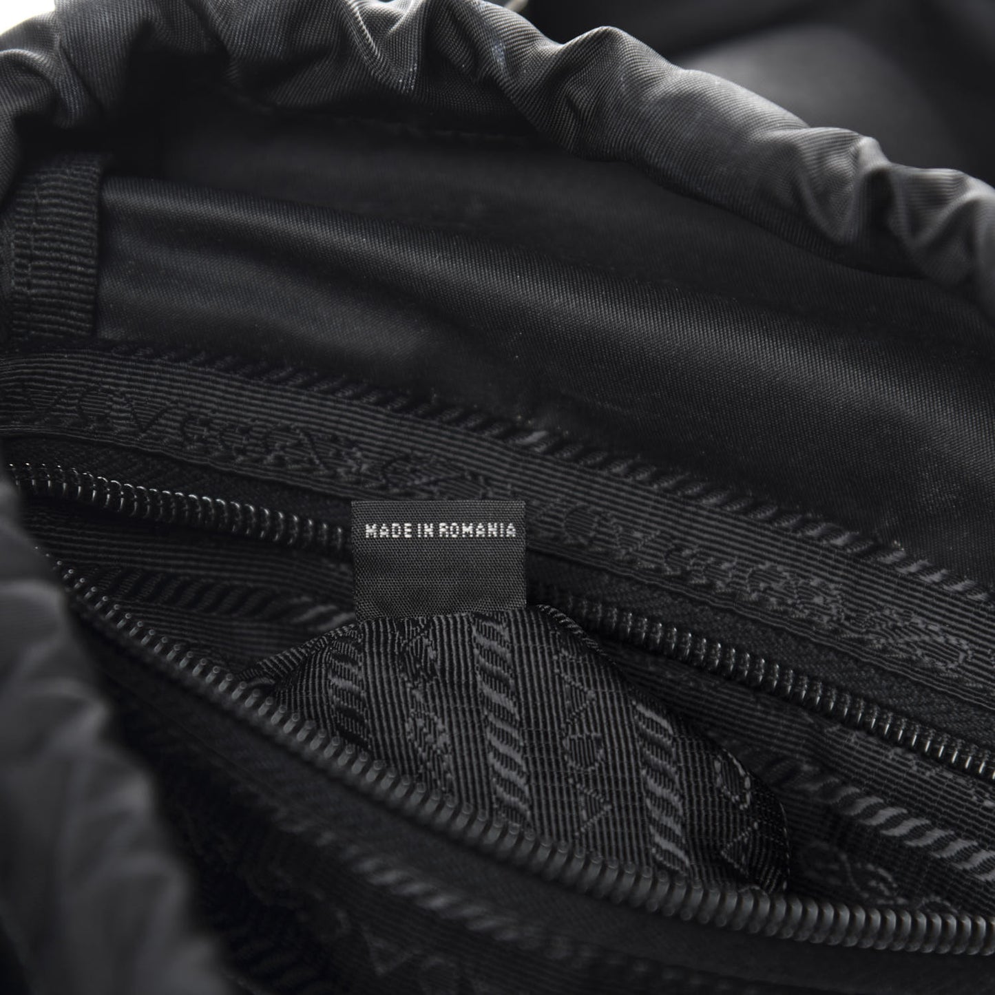 Tessuto Nylon Vela Small Double Buckle Backpack Black