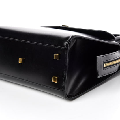 Saint Laurent Shiny Calfskin Small Uptown Tote Black 6 of 9