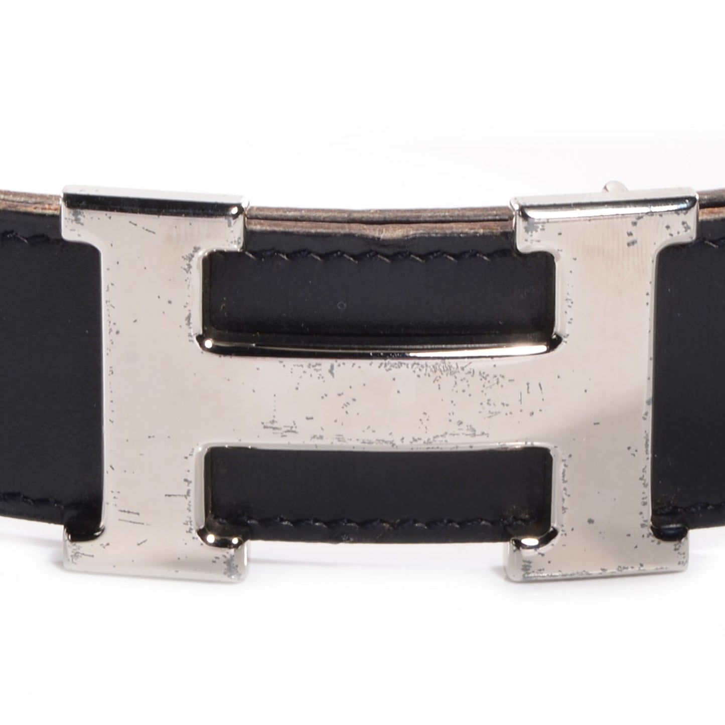Box Togo Reversible Polished Constance 32mm H Belt Noir Gold 65