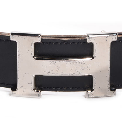 Hermes Box Togo Reversible Polished Constance 32mm H Belt Noir Gold 65 4 of 5
