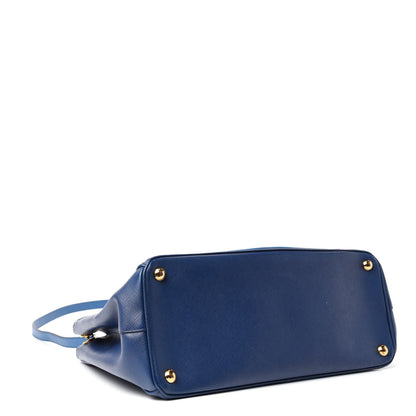 Prada Saffiano Lux Colorblock Medium Galleria Double Zip Tote Bluette Cobalto 4 of 10