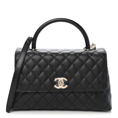 Chanel Caviar Quilted Small Coco Handle Flap Black 1 of 9