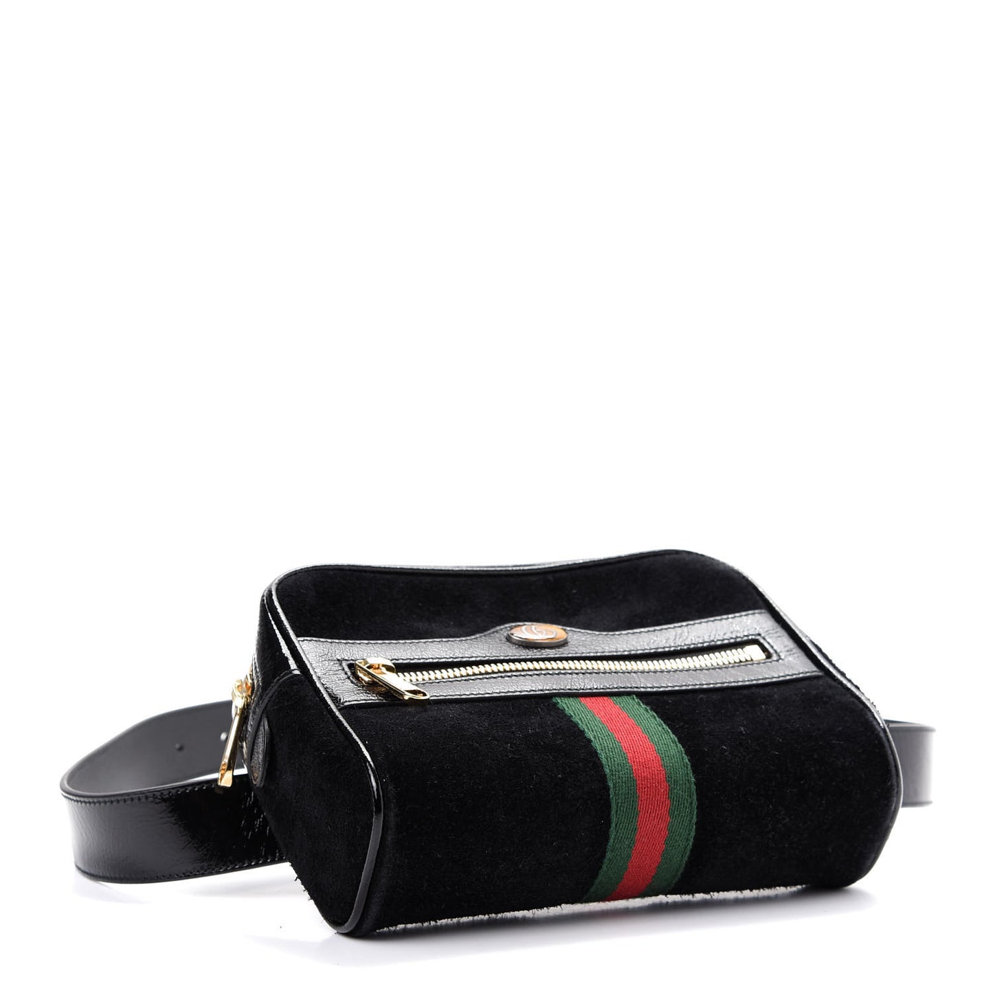 Suede Small Ophidia Belt Bag Black