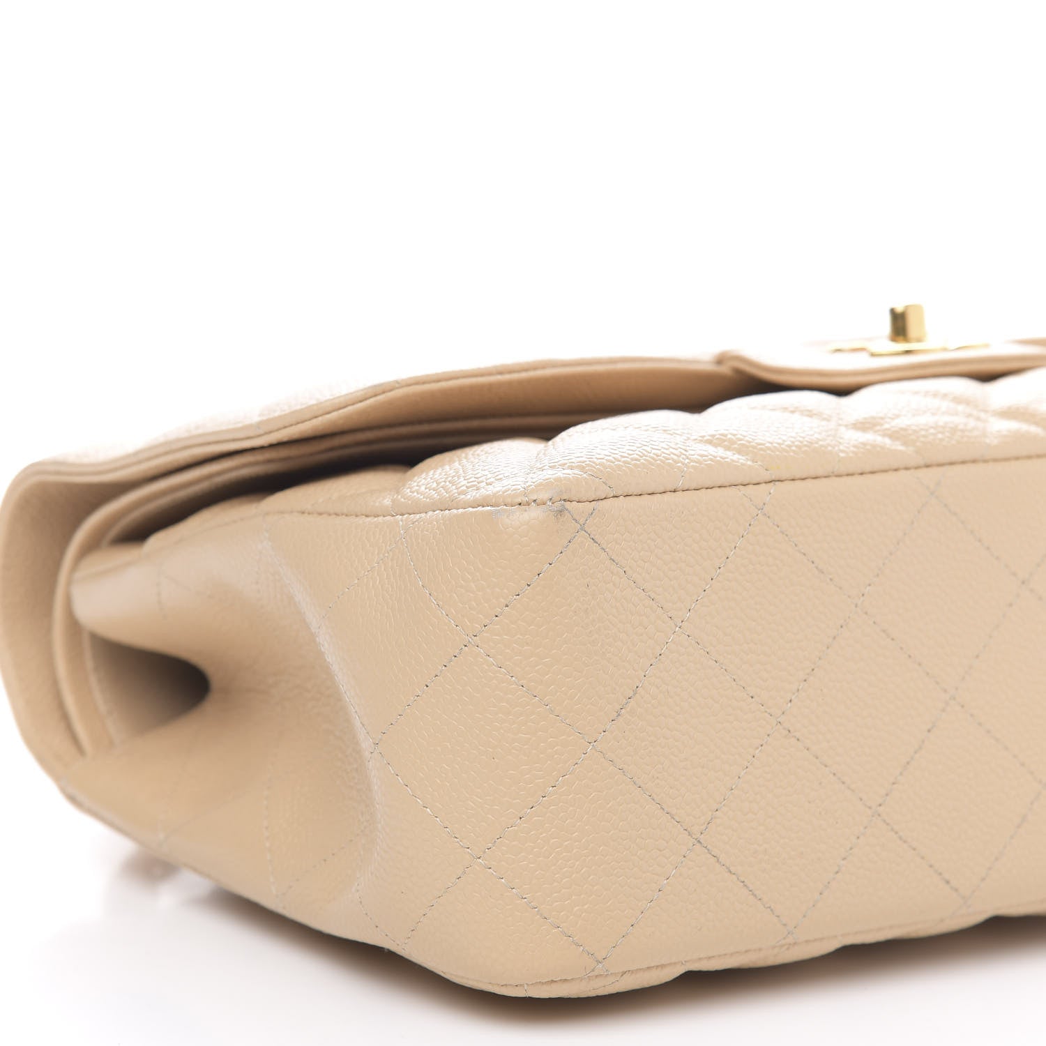Chanel Caviar Quilted Jumbo Double Flap Light Beige 7 of 16