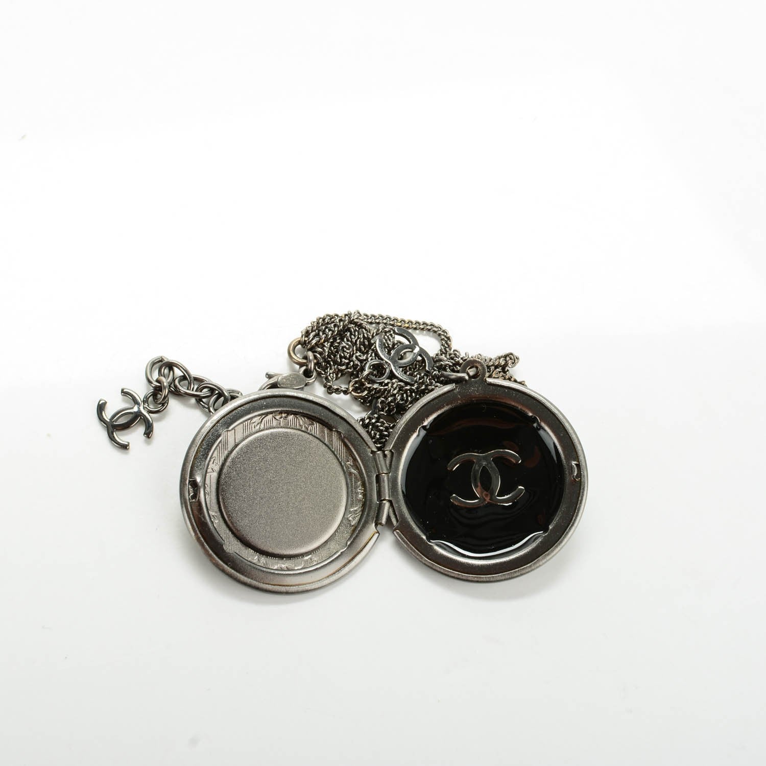 Chanel Ruthenium Coco Locket CC Charm Bracelet 3 of 5