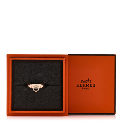 Hermes 18K Rose Gold PM Collier De Chien Ring 55 7.25 5 of 5