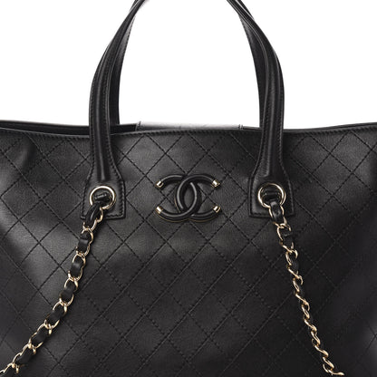 Chanel Calfskin Stitched Shopping Tote Black 11 of 11