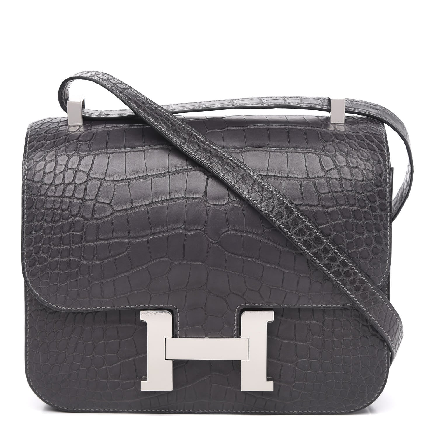 Hermes Matte Alligator Constance 24 Graphite 1 of 18