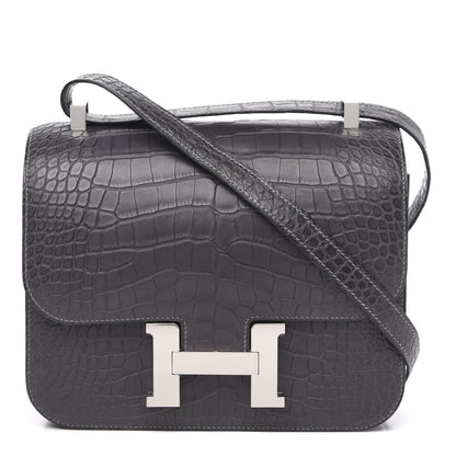 Hermes Matte Alligator Constance 24 Graphite 1 of 18