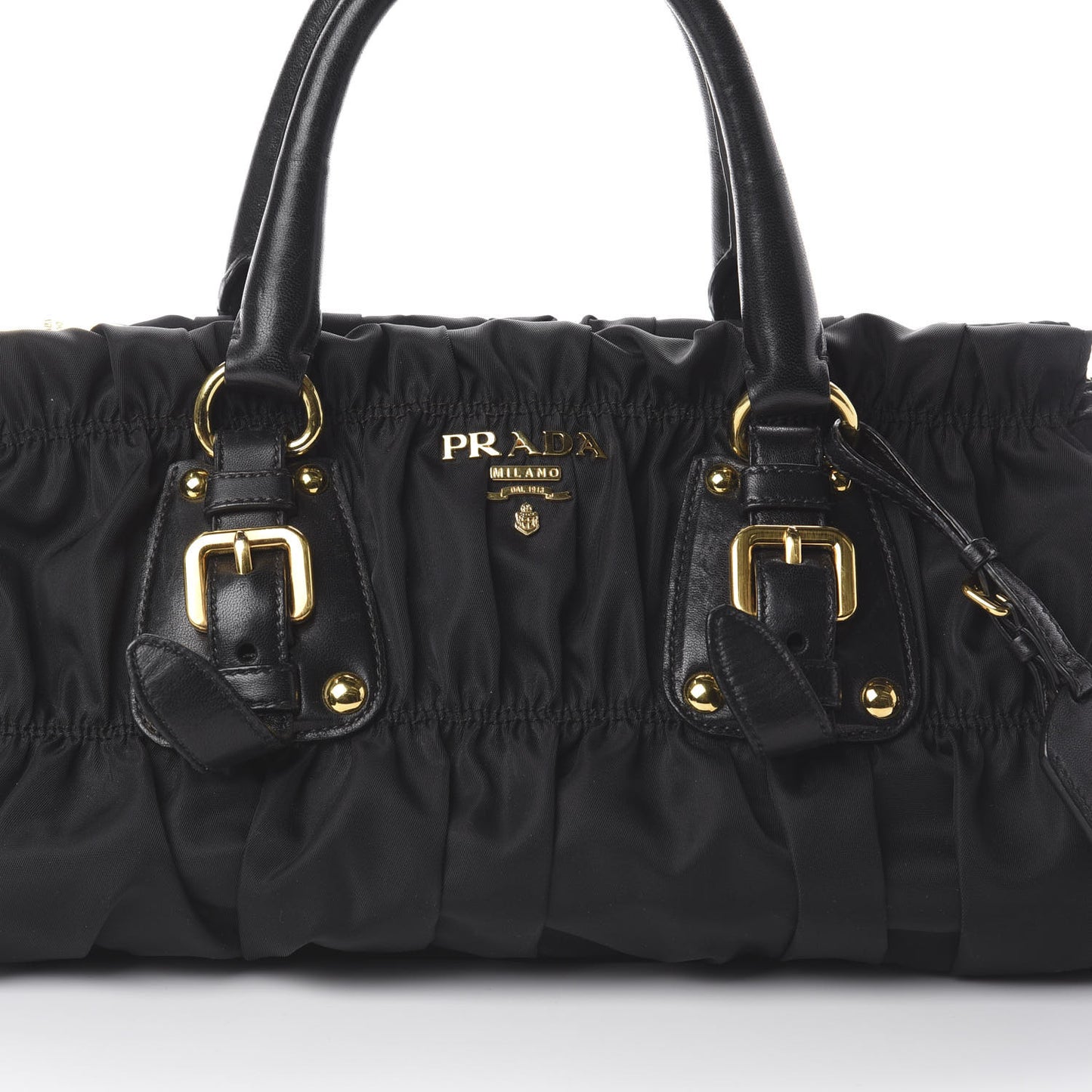 Tessuto Nylon Nappa Gaufre Bag Black