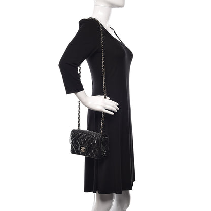 Chanel Patent Calfskin Quilted Mini Rectangular Flap Black 2 of 11
