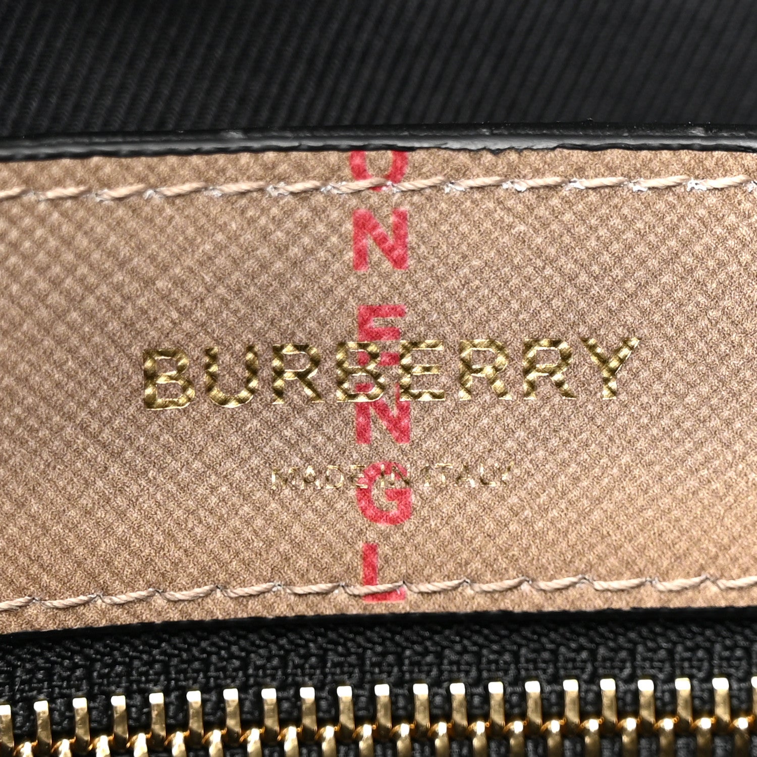 Burberry E-Canvas Stripe Book Tote Tan Archive Beige 6 of 9