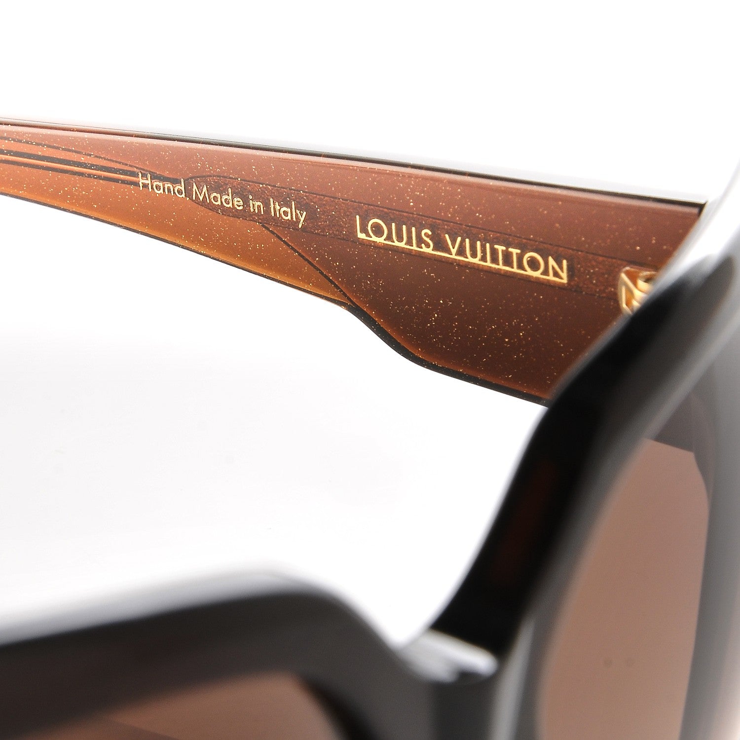 Louis Vuitton Hortensia Cat Eye Sunglasses Z0366W Brown Glitter