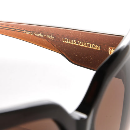 Louis Vuitton Hortensia Cat Eye Sunglasses Z0366W Brown Glitter 4 of 6