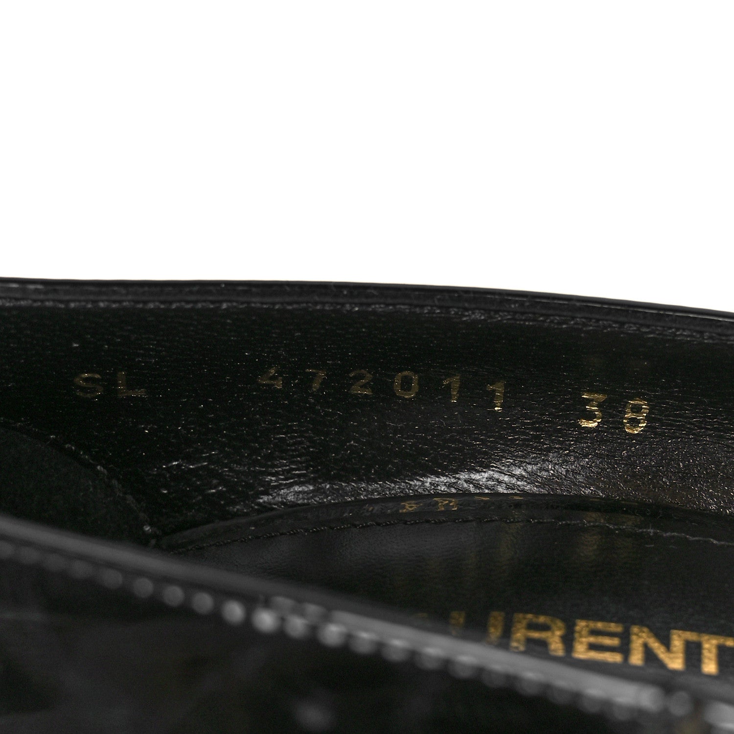 Saint Laurent Patent Opyum 110 Pumps 38 Black Gold 9 of 10