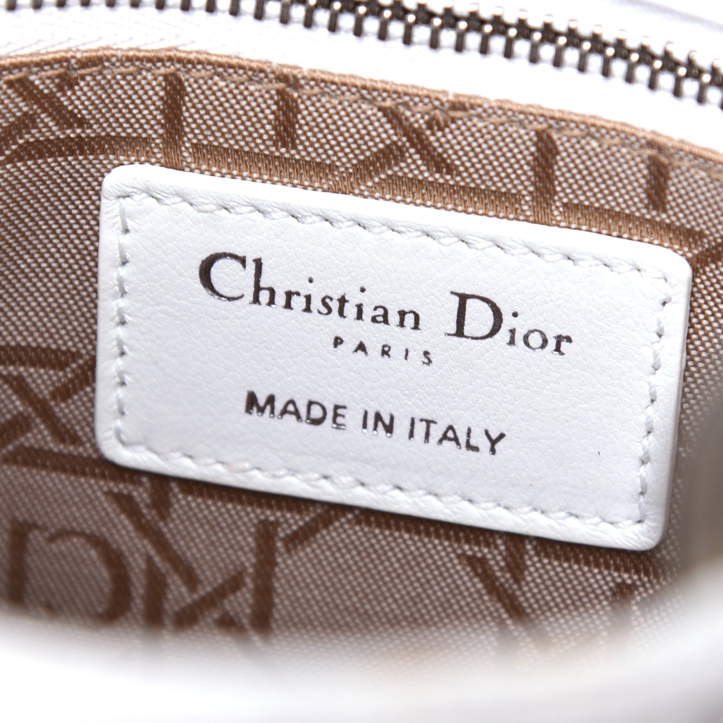 Lambskin Cannage Mini Lady Dior White