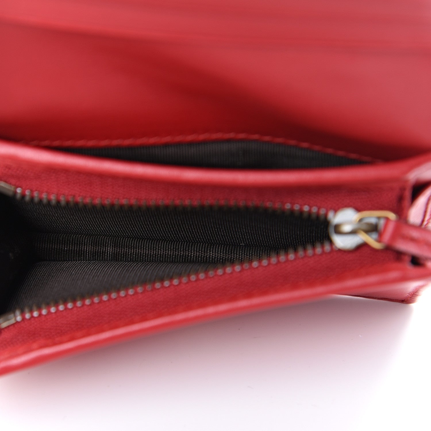 Gucci Calfskin Matelasse GG Marmont Card Case Wallet Hibiscus Red 4 of 8