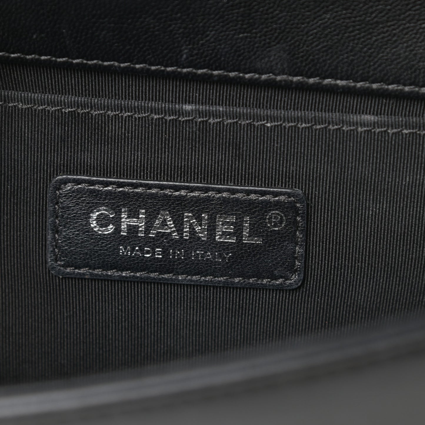 Lambskin Quilted Medium Boy Flap Black