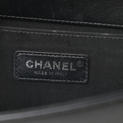 Chanel Lambskin Quilted Medium Boy Flap Black 6 of 19