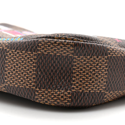 Louis Vuitton Damier Ebene 2020 Christmas Animation Big Wheel Mini Pochette Accessories Rose Ballerine 9 of 11